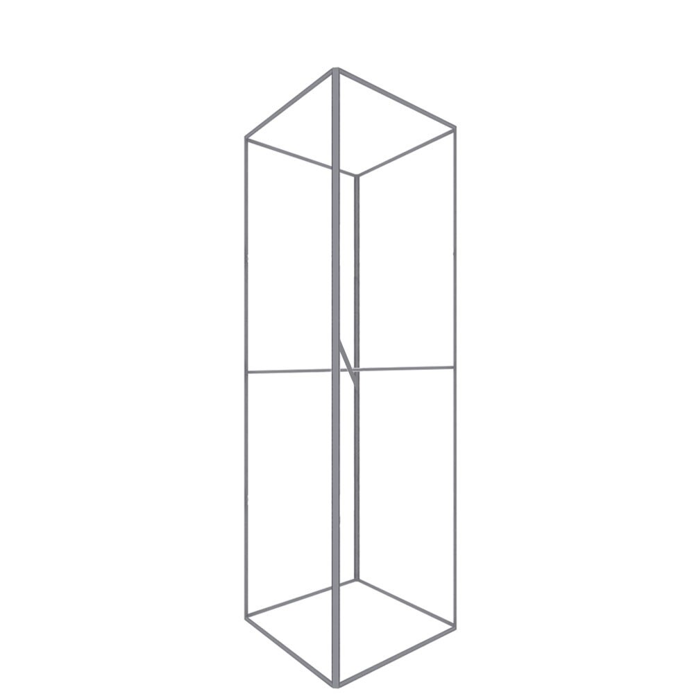 60D Big Sky Square Tower Silver Frame NON-Backlit — 5x12 Graphic Package